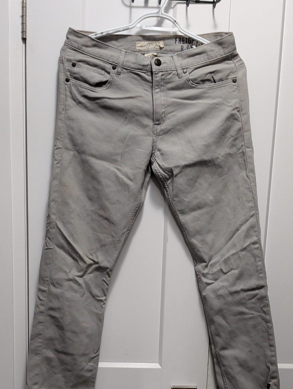 Slim Fit Men's Jeans - Light Gray